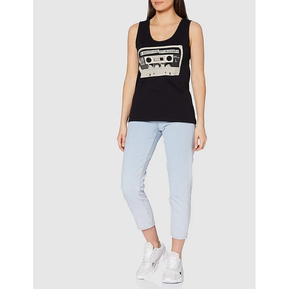 5 Seconds Of Summer Womens/Ladies Tape Vest Top