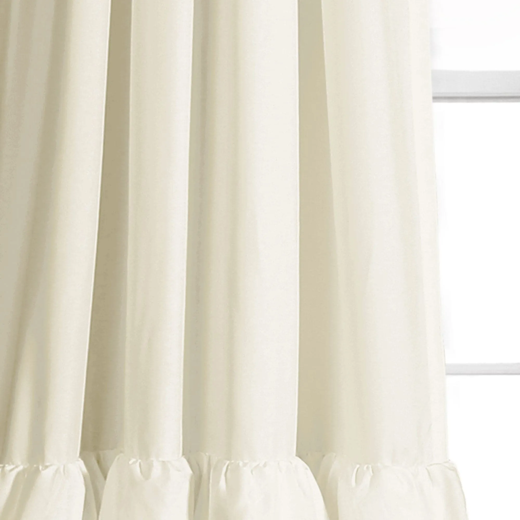 Allison Ruffle Window Curtain Panel Set