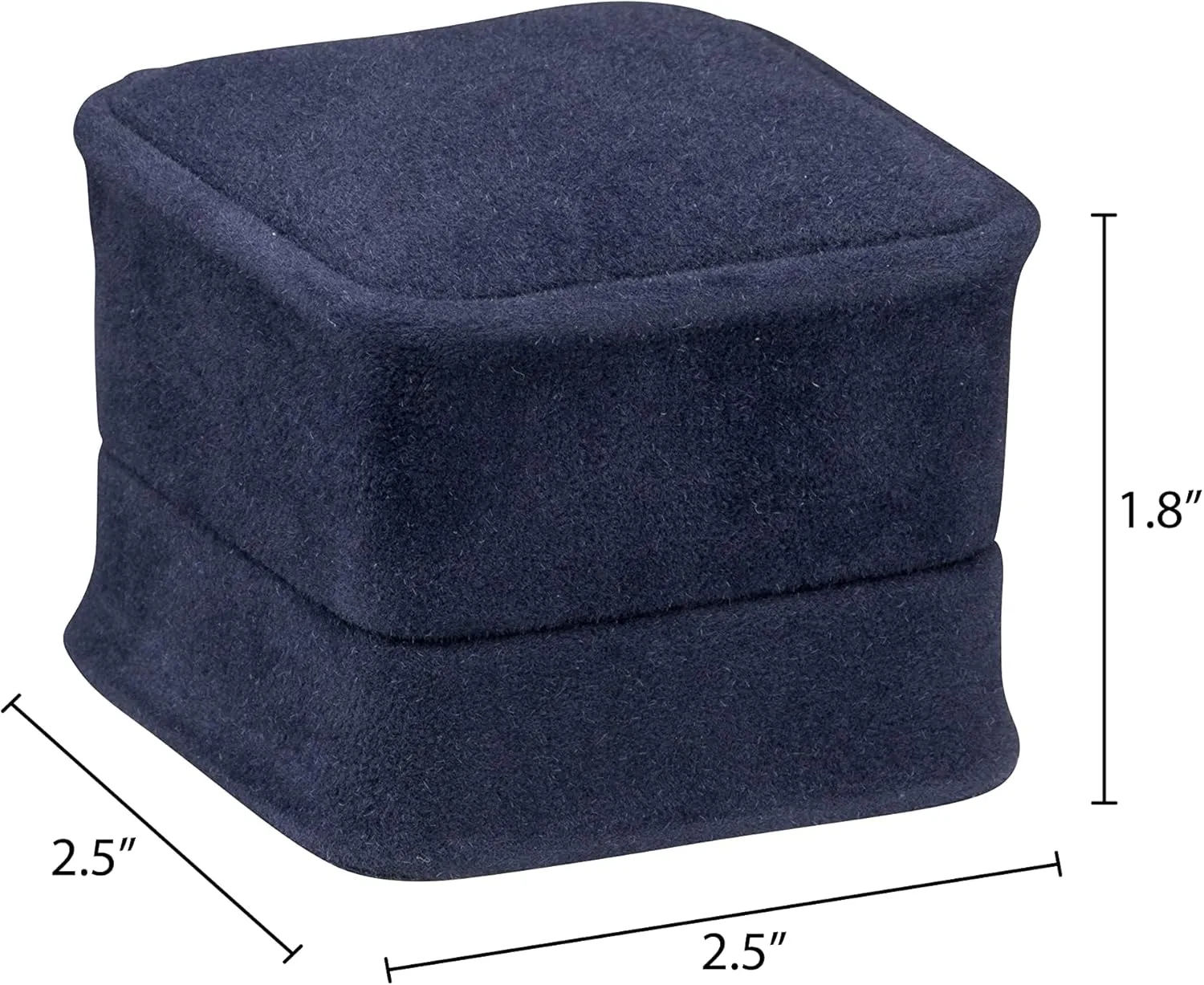Allure - Rich Suede Navy Blue Luxury Earring Box, Elegant Diamond Earring Case, With Blue Velour Interior, Jewelry Display Gift Box, For Unique Proposal, Engagement Or Wedding.