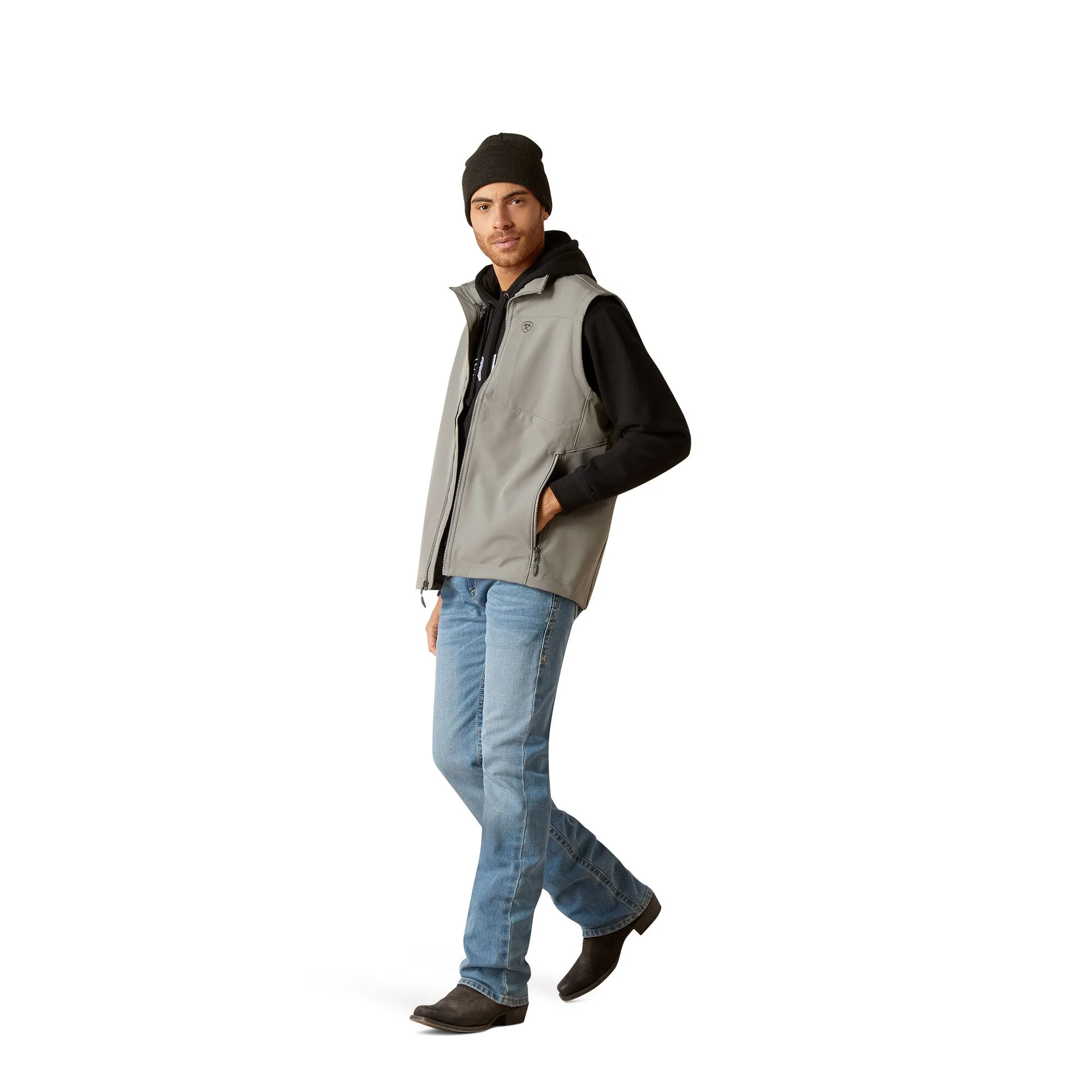 Ariat Men's Logo 2.0 Jetty Grey Softshell Vest 10046612