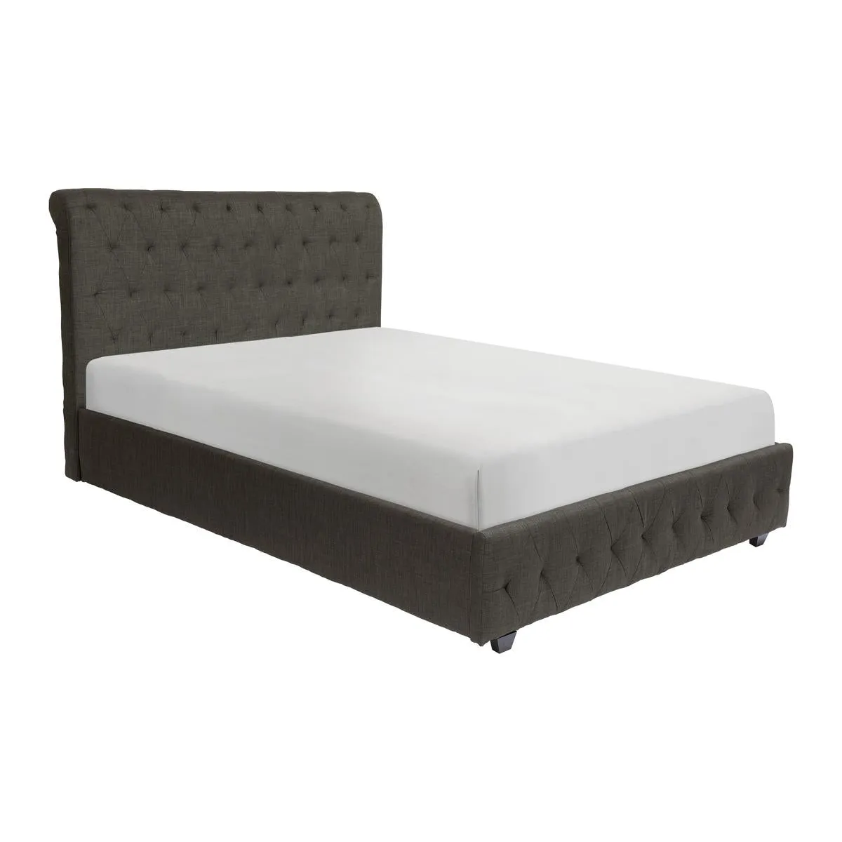 Baldwyn Collection Dark Gray Fabric Bed