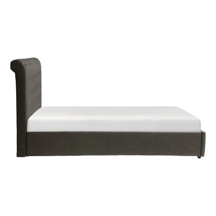 Baldwyn Collection Dark Gray Fabric Bed