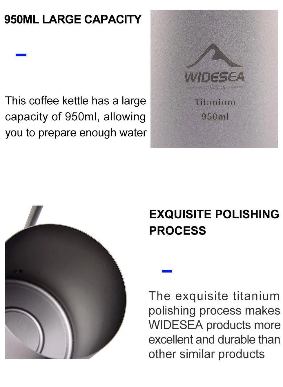 Compact Titanium Kettle for Outdoor Adventures