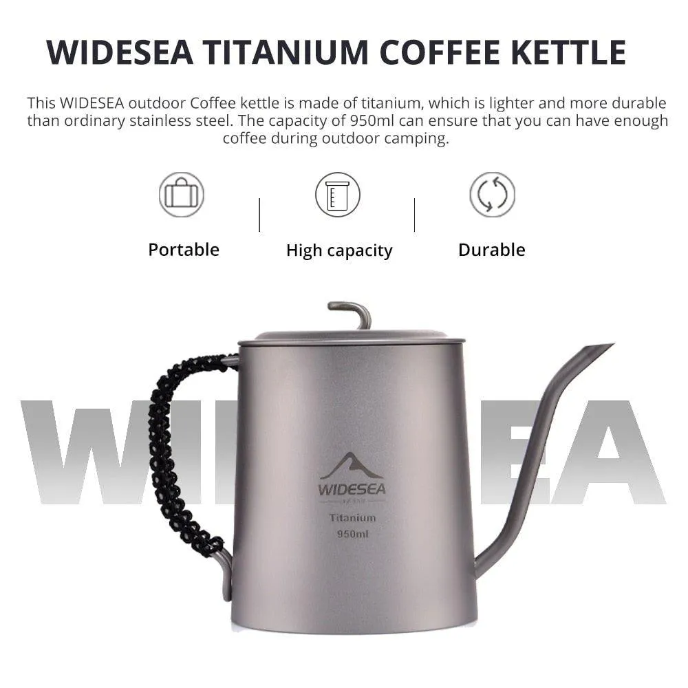 Compact Titanium Kettle for Outdoor Adventures