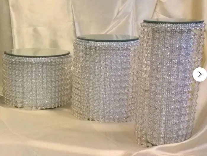 Crystal cake stands crystal covered solid base tiered design wedding cake stands by Crystal wedding uk
