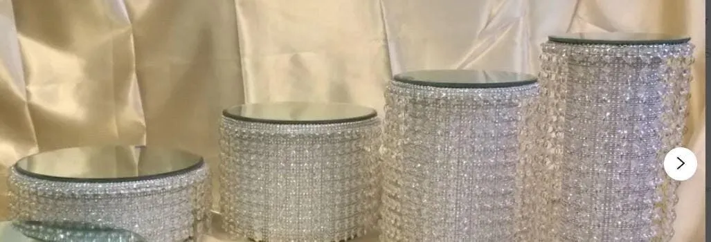 Crystal cake stands crystal covered solid base tiered design wedding cake stands by Crystal wedding uk