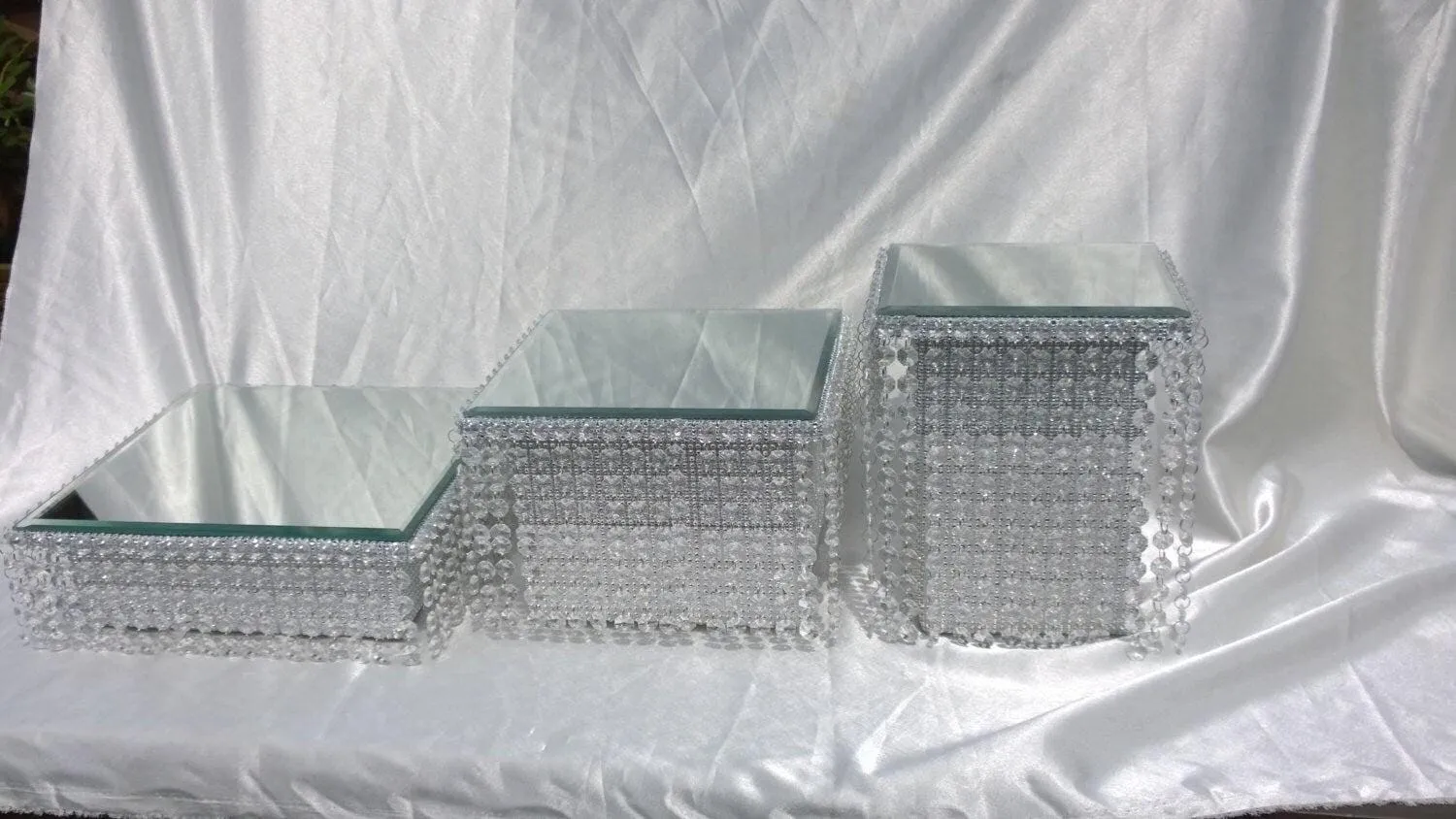 Crystal cake stands crystal covered solid base tiered design wedding cake stands by Crystal wedding uk