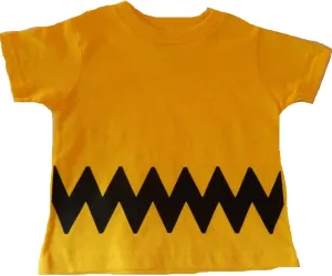 Custom Kingdom Boys/Girls Peanuts Charlie Brown Double-Sided Zig Zag Costume T-Shirt