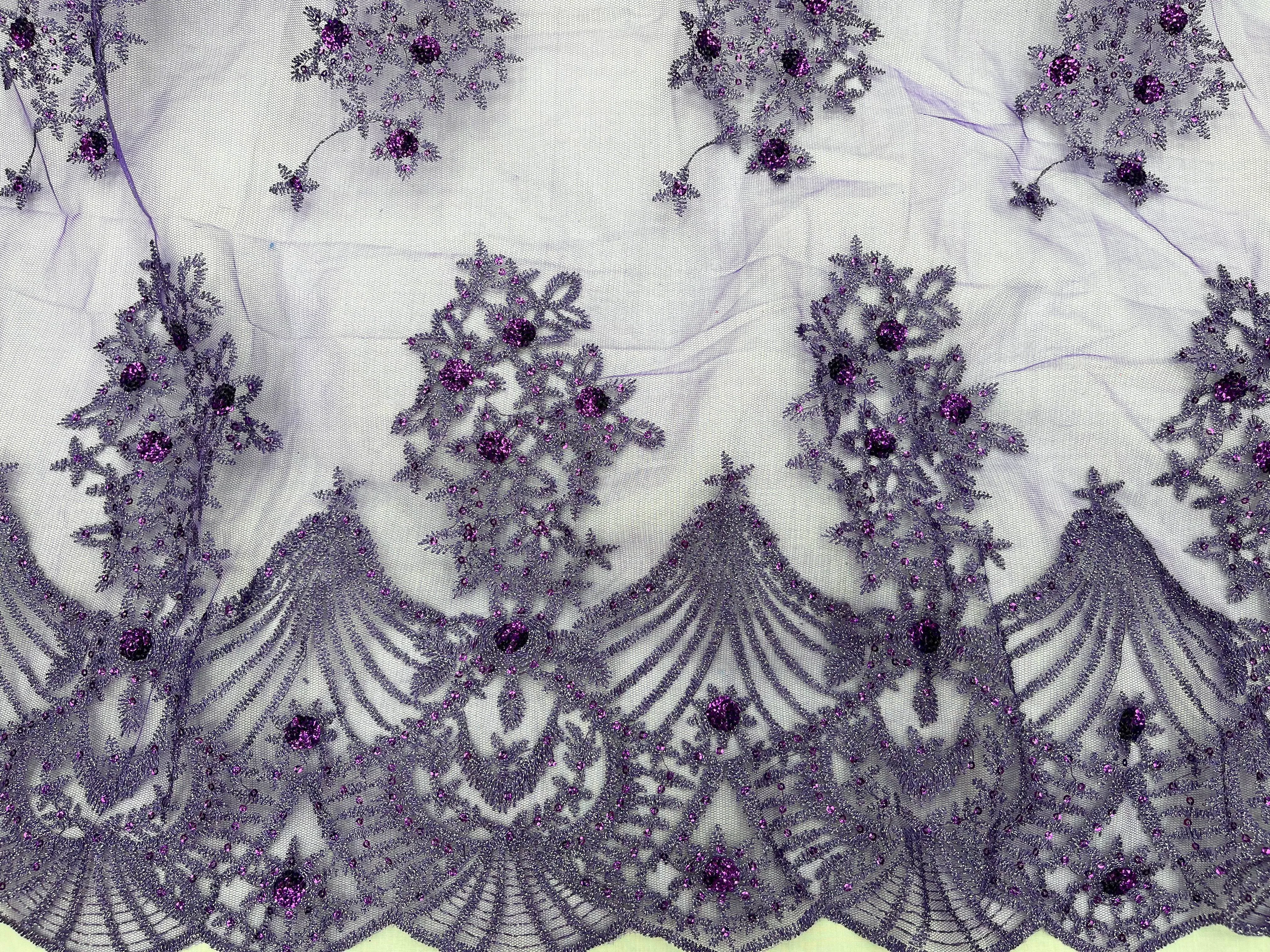 Design 9 - Clearance Embroidered Tulle