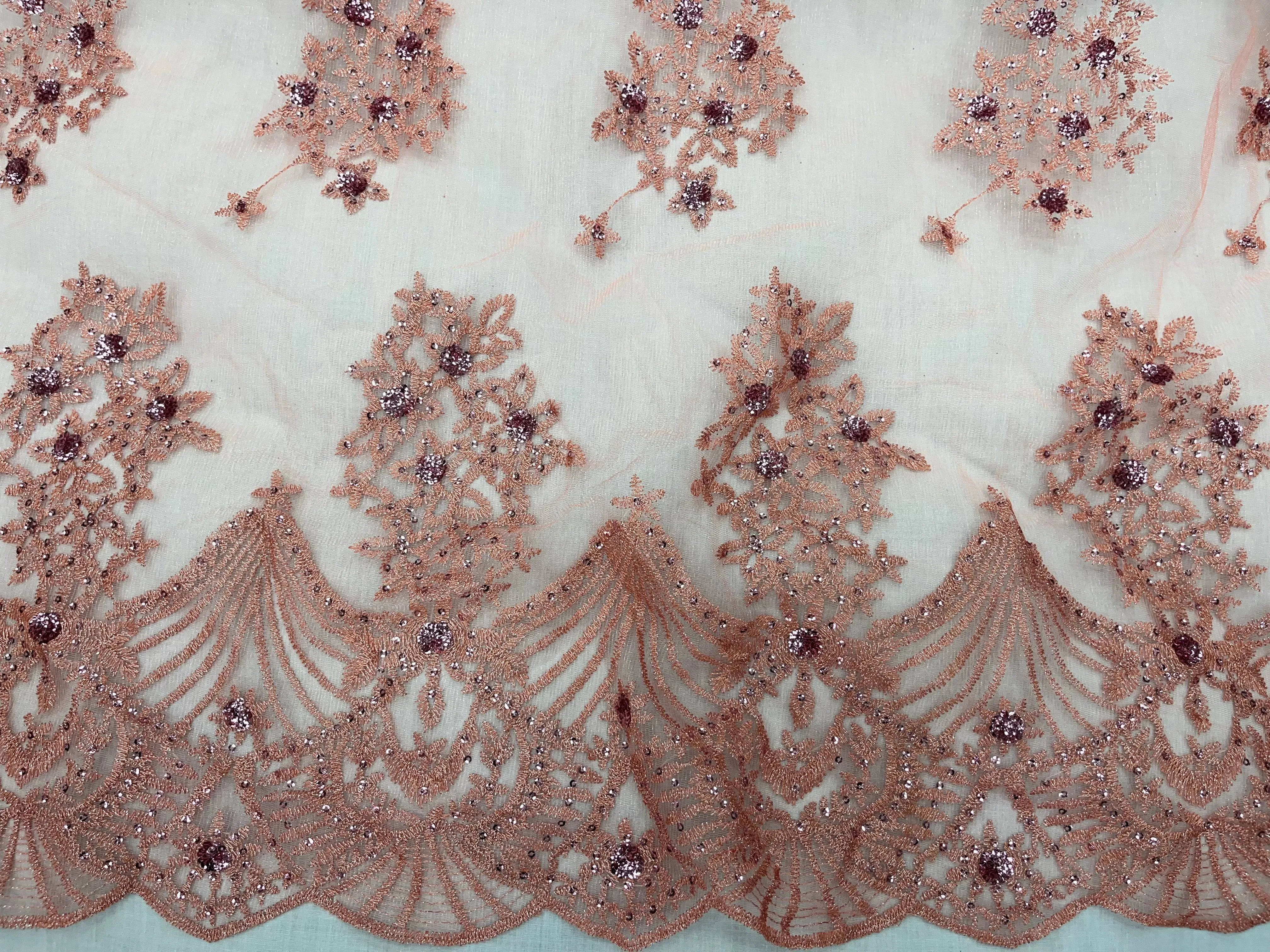 Design 9 - Clearance Embroidered Tulle