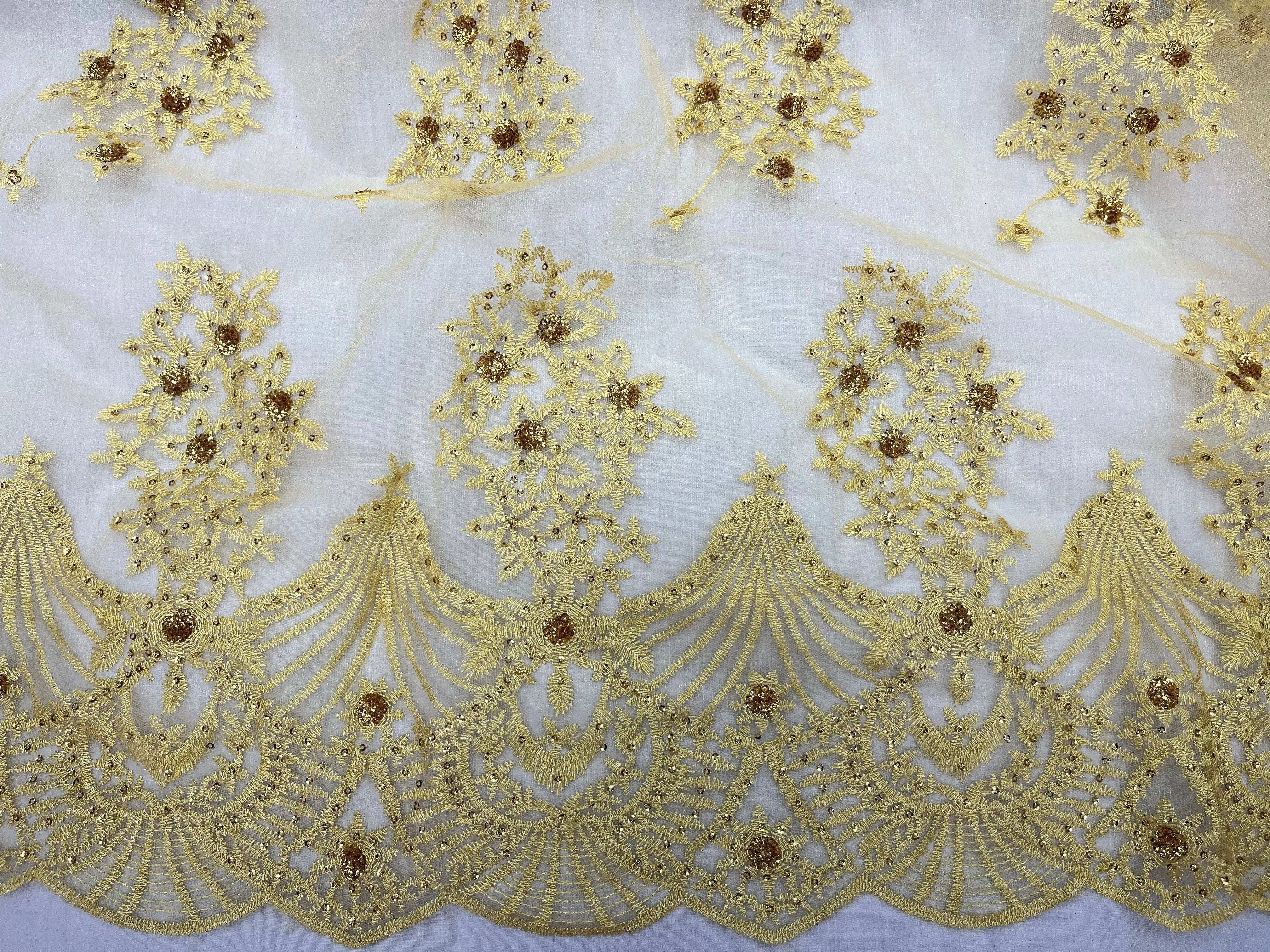 Design 9 - Clearance Embroidered Tulle