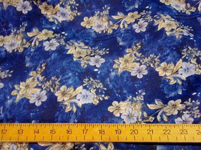 Diagonal Flower - Santana Printed Crepe