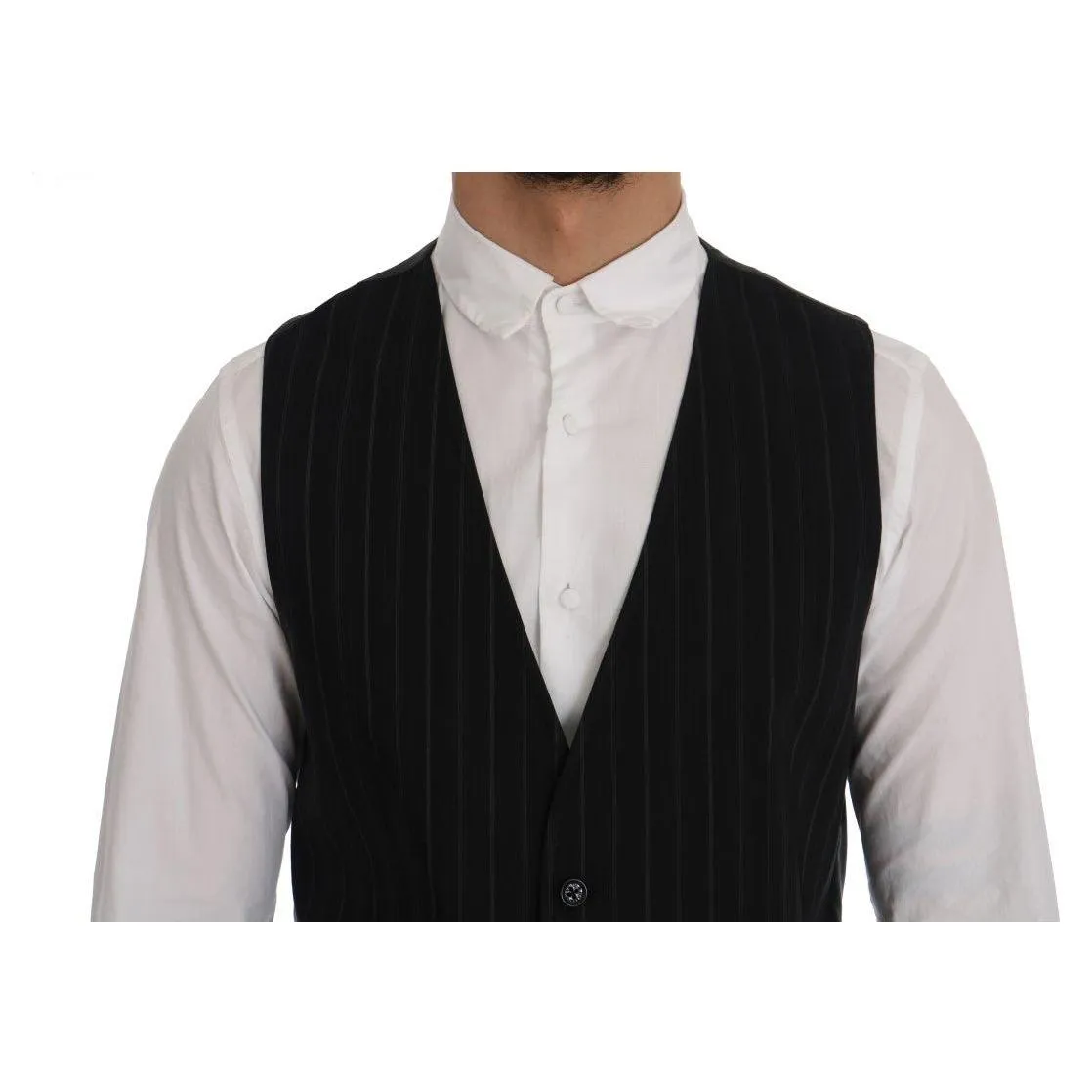 Dolce & Gabbana Elegant Striped Vest Waistcoat