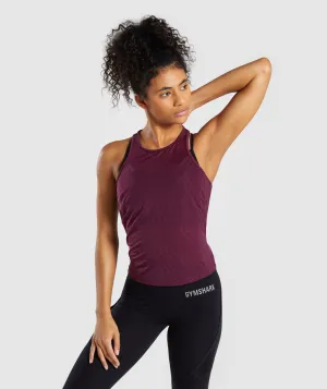 Gymshark Geo Mesh Vest - Dark Ruby