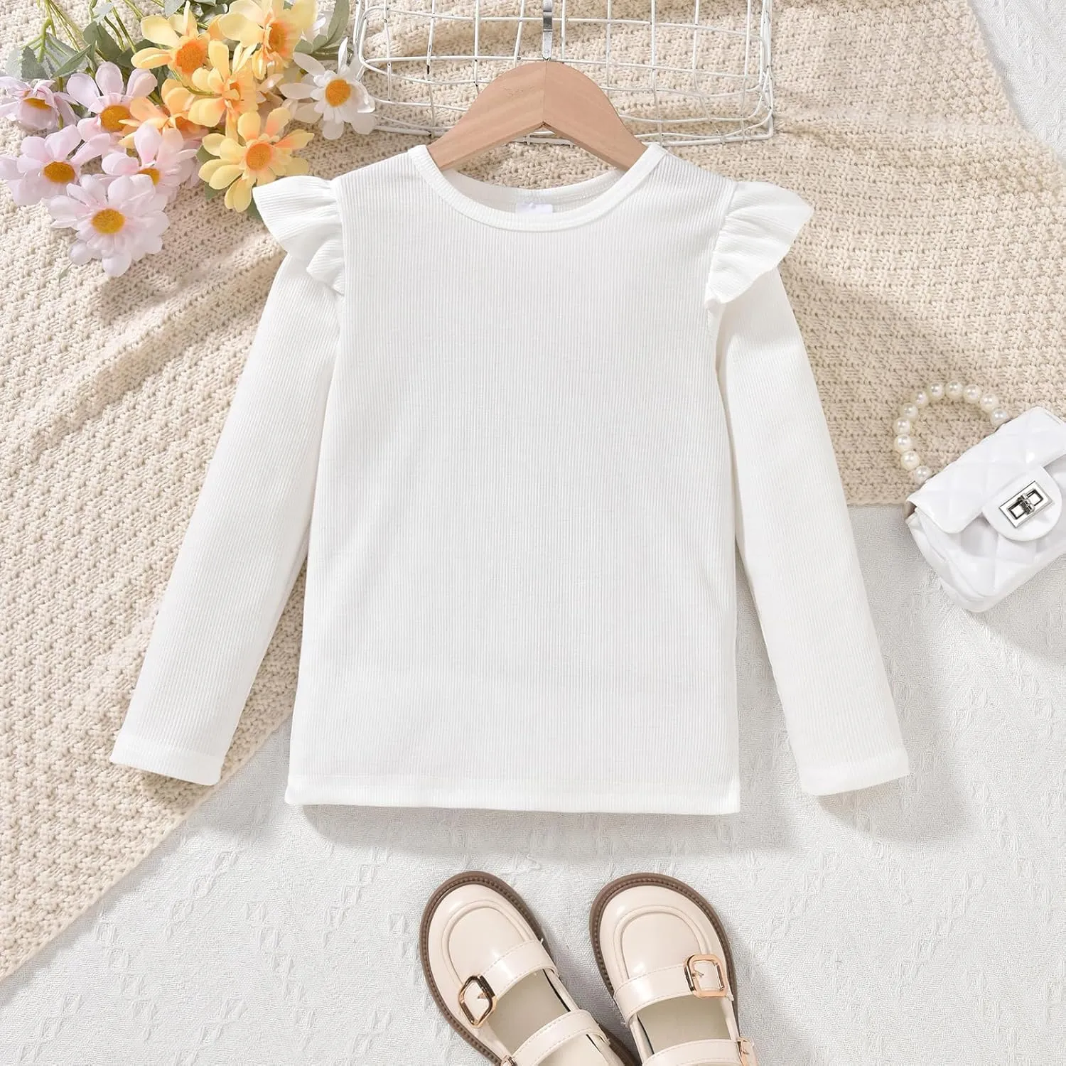 HIHA Little Girls Corduroy Overall Dress Adjustable Strap Suspender Dress Set