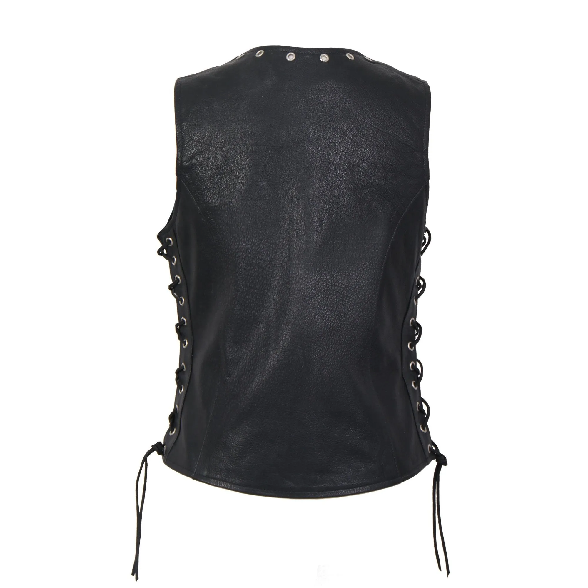Ladies Black Lambskin Vest, VSL1009-HL