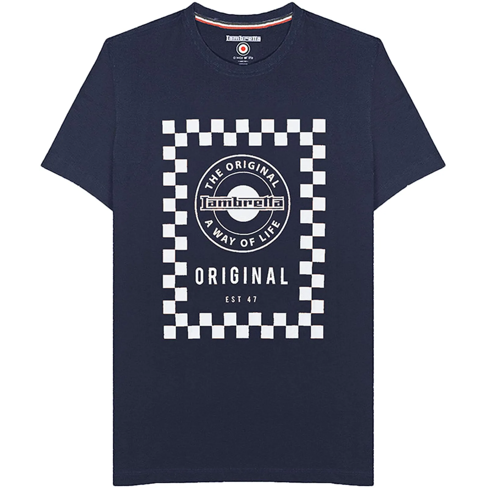 Lambretta Mens Checker Board T-Shirt