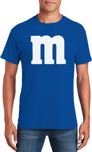 Letter M Halloween Costumes T-Shirt | Funny Cool Graphic Tee Idea | for Men