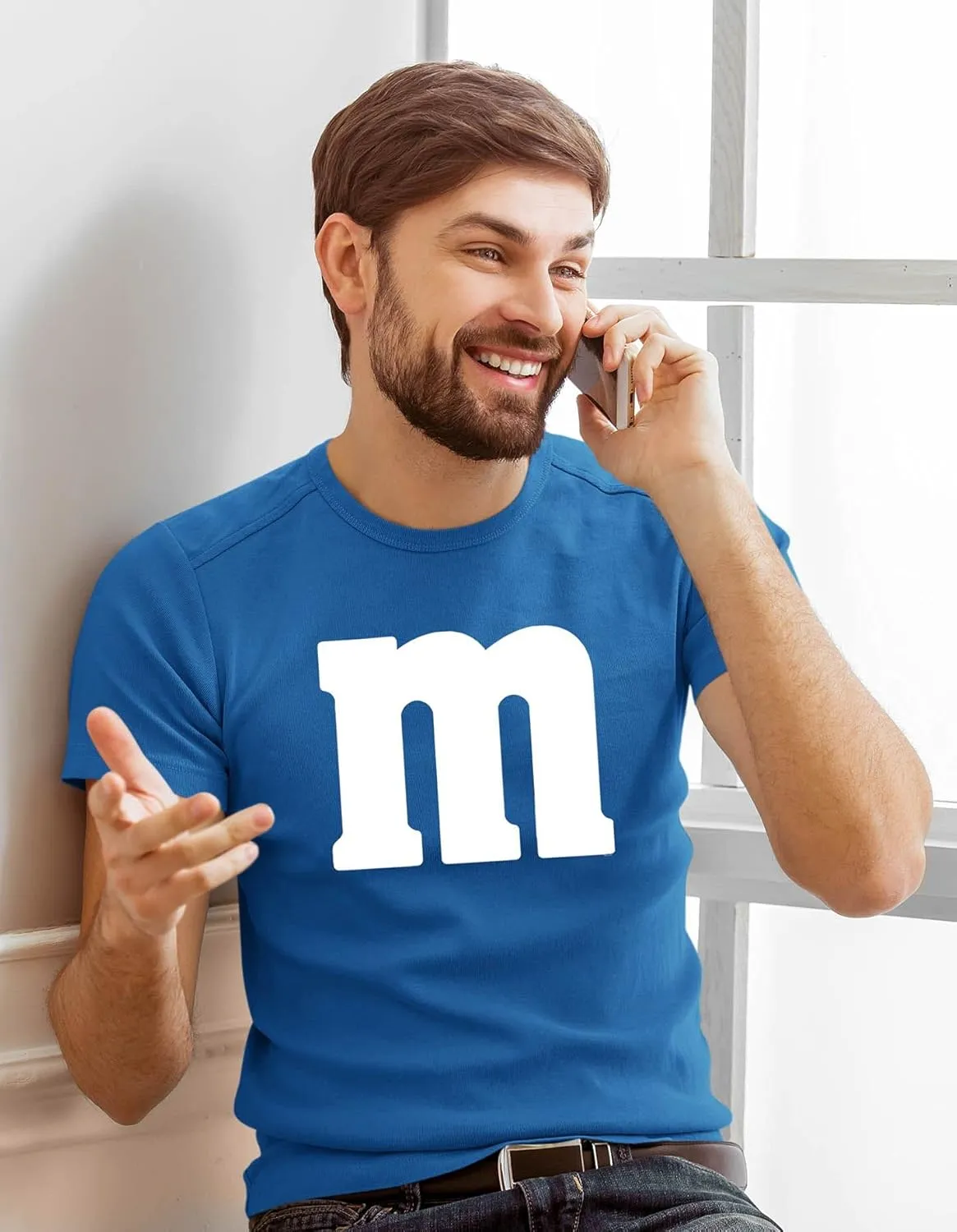 Letter M Halloween Costumes T-Shirt | Funny Cool Graphic Tee Idea | for Men