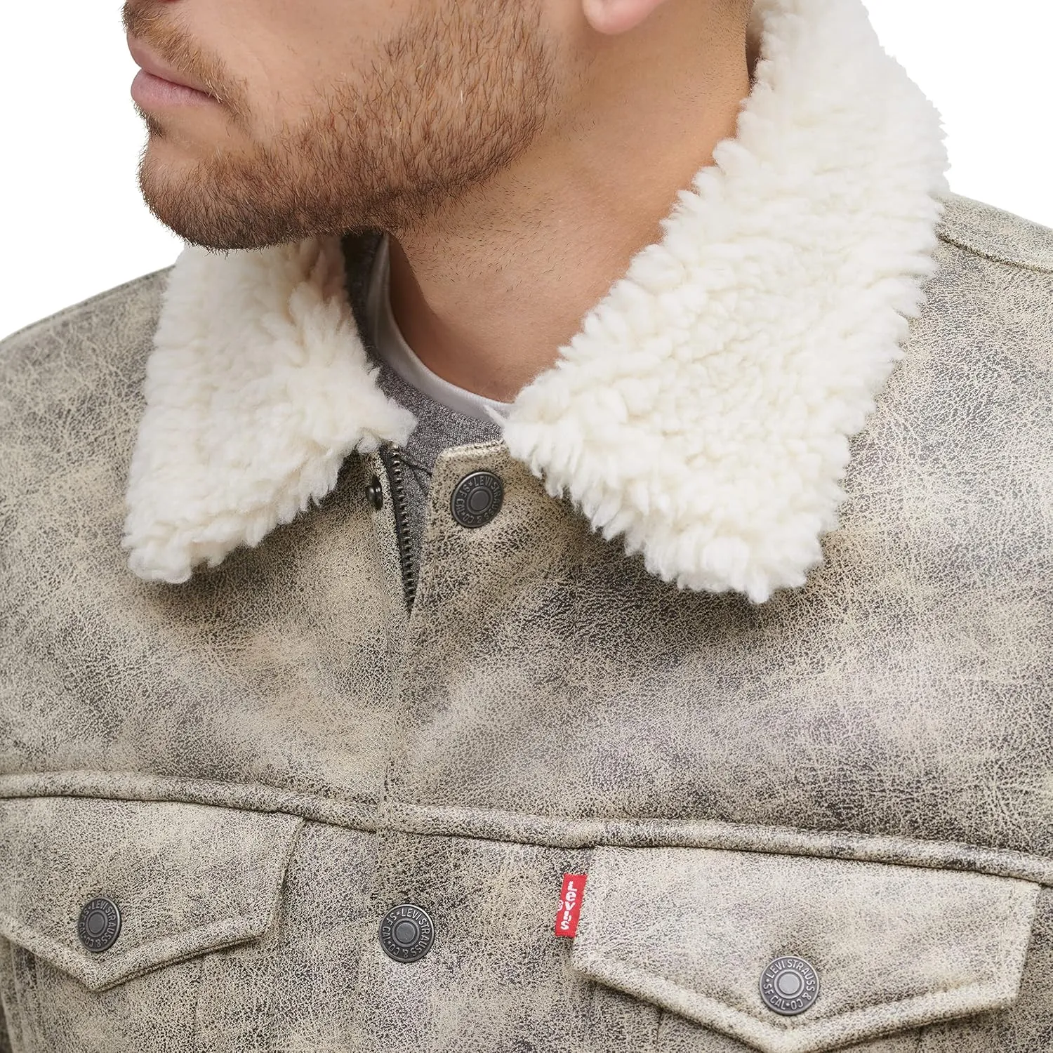 Levi's Men's Faux Leather Classic Trucker Jacket