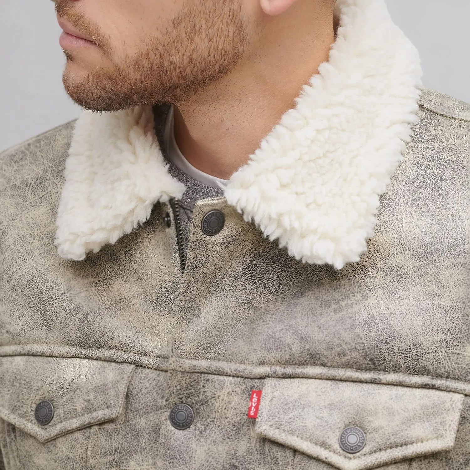 Levi's Men's Faux Leather Classic Trucker Jacket