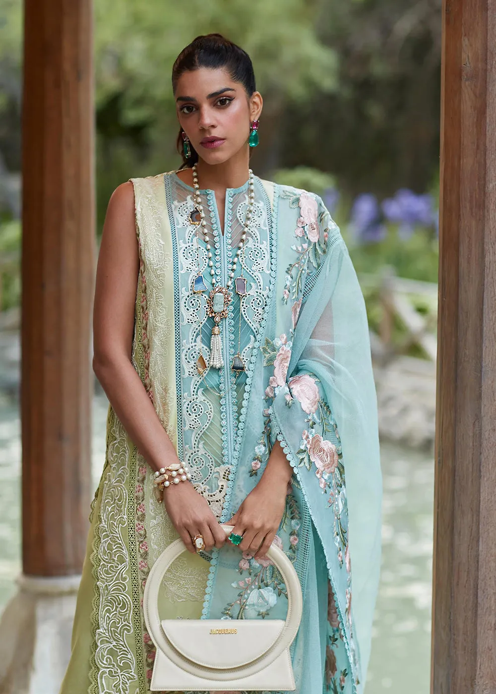 Lime Lawn Suit - Saira Shakira X Crimson Luxury Lawn '23 - Mountain Love - D6A