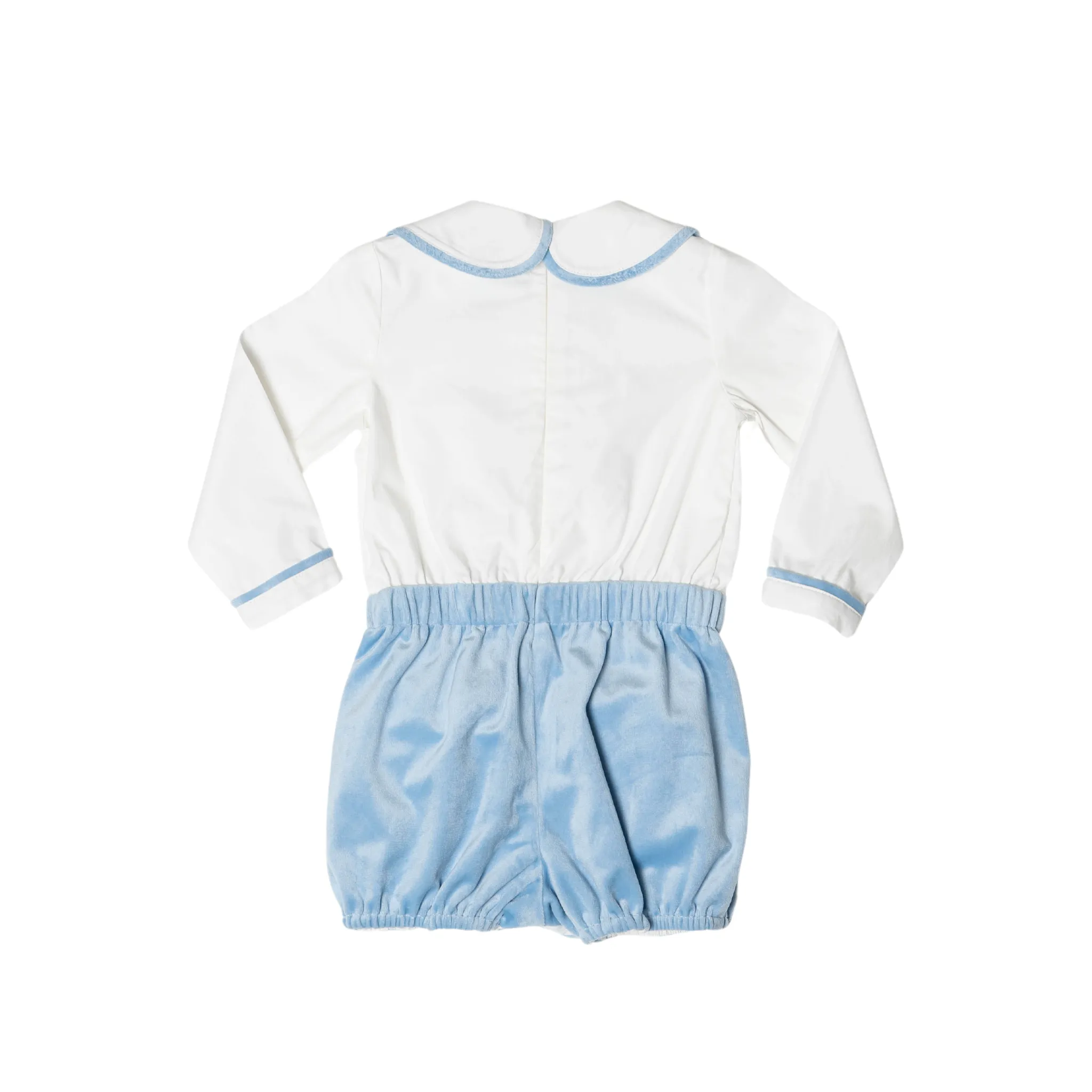 Long Sleeve Barrett Bubble in Bay Tree Blue Velvet