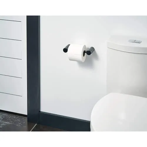 Matte Black Pivot Toilet Paper Holder For Bathroom, Wall Mount Toilet Roll Dispenser