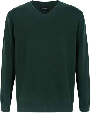 Mens Plus Size Sweater: Cotton V Neck Big Tall Oversized Long Sleeve Pullover