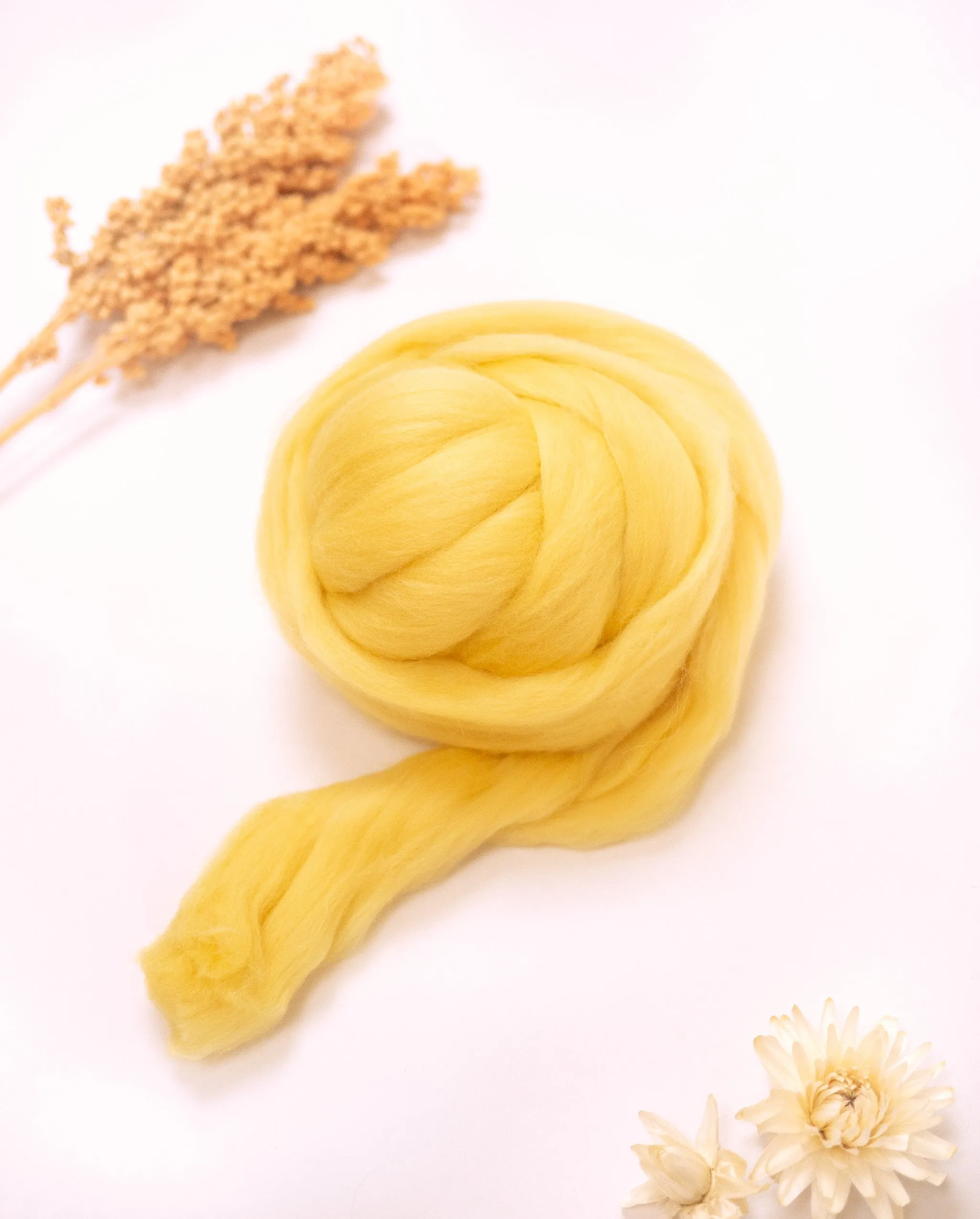 Merino wool roving, 100g