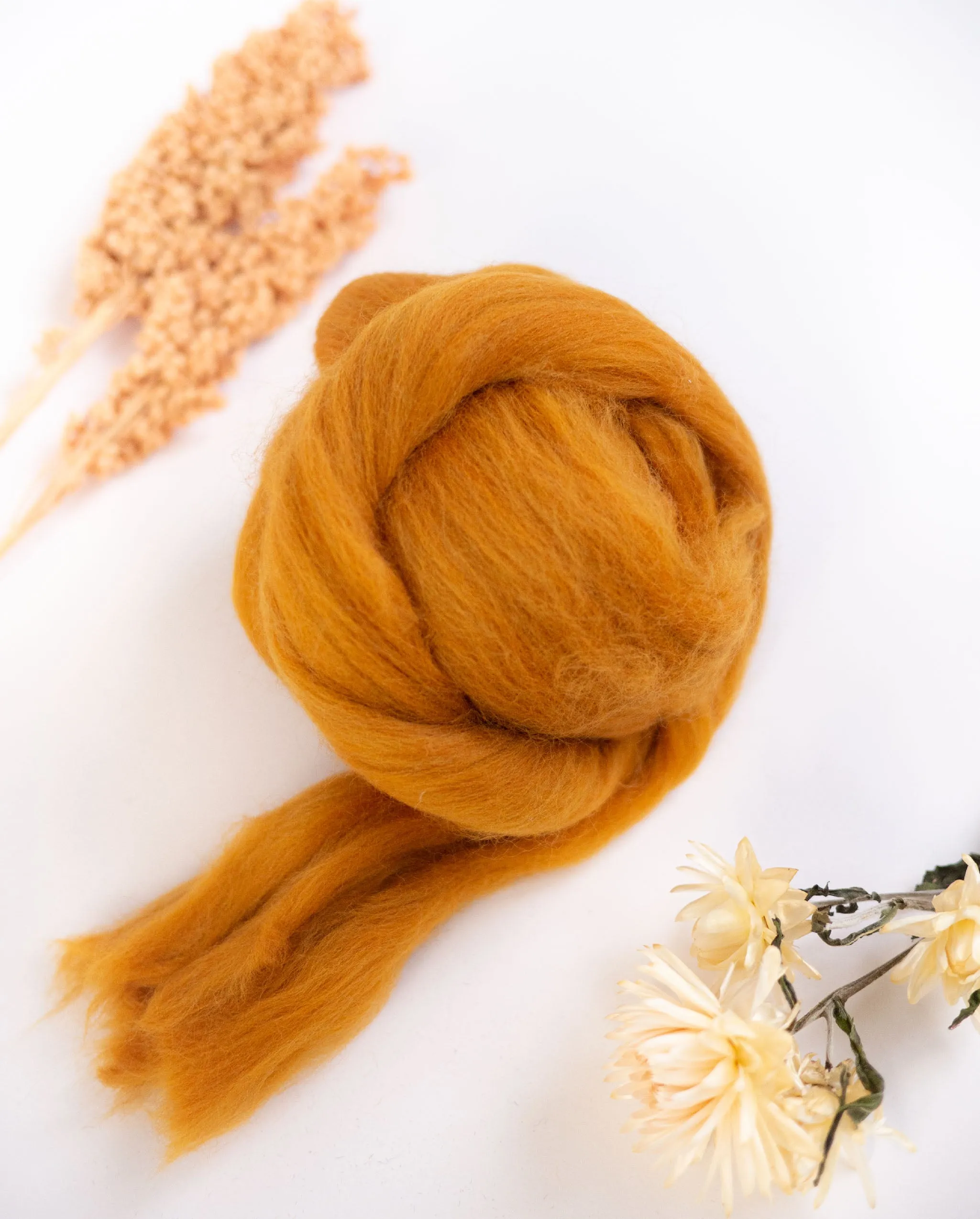 Merino wool roving, 100g