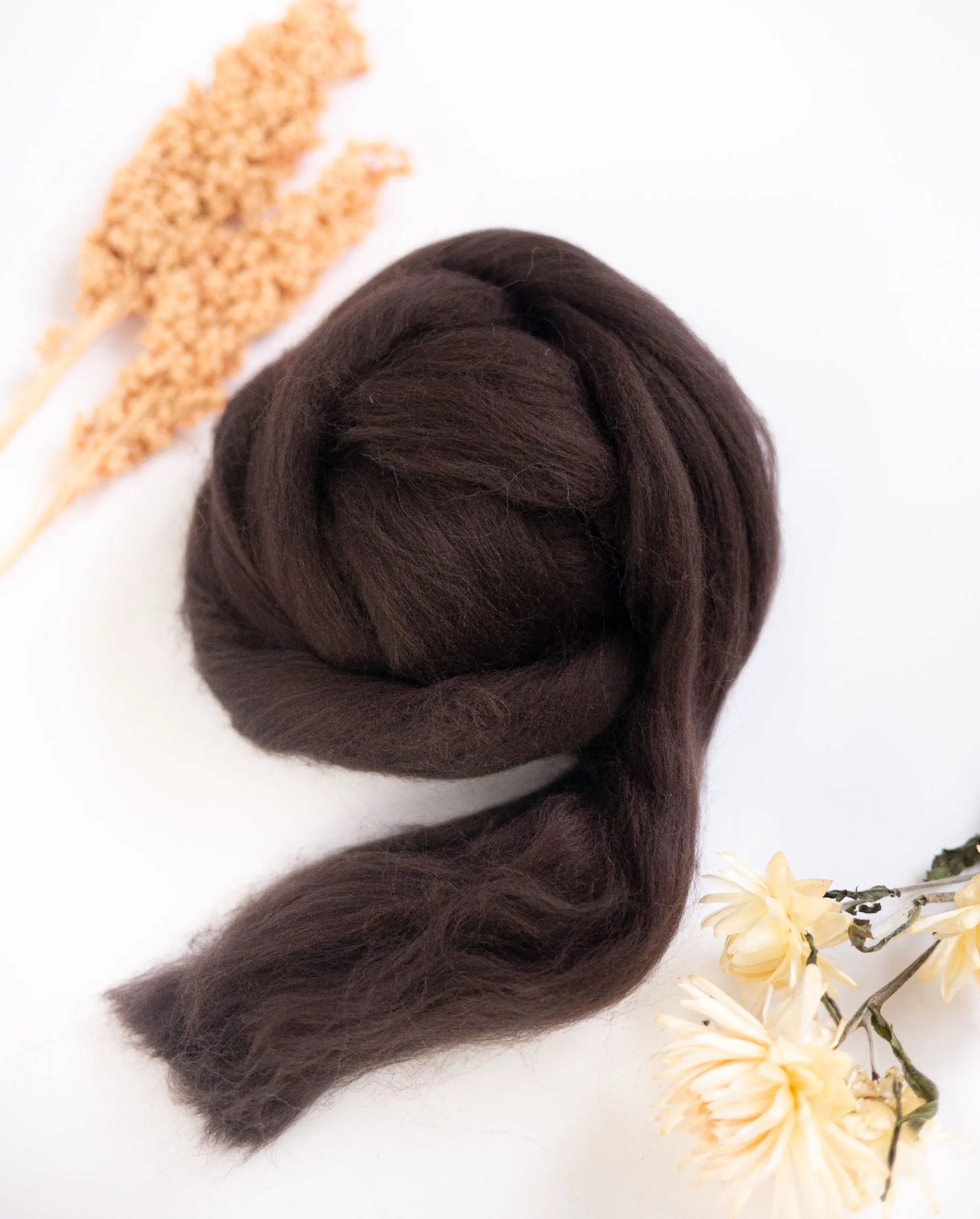 Merino wool roving, 100g