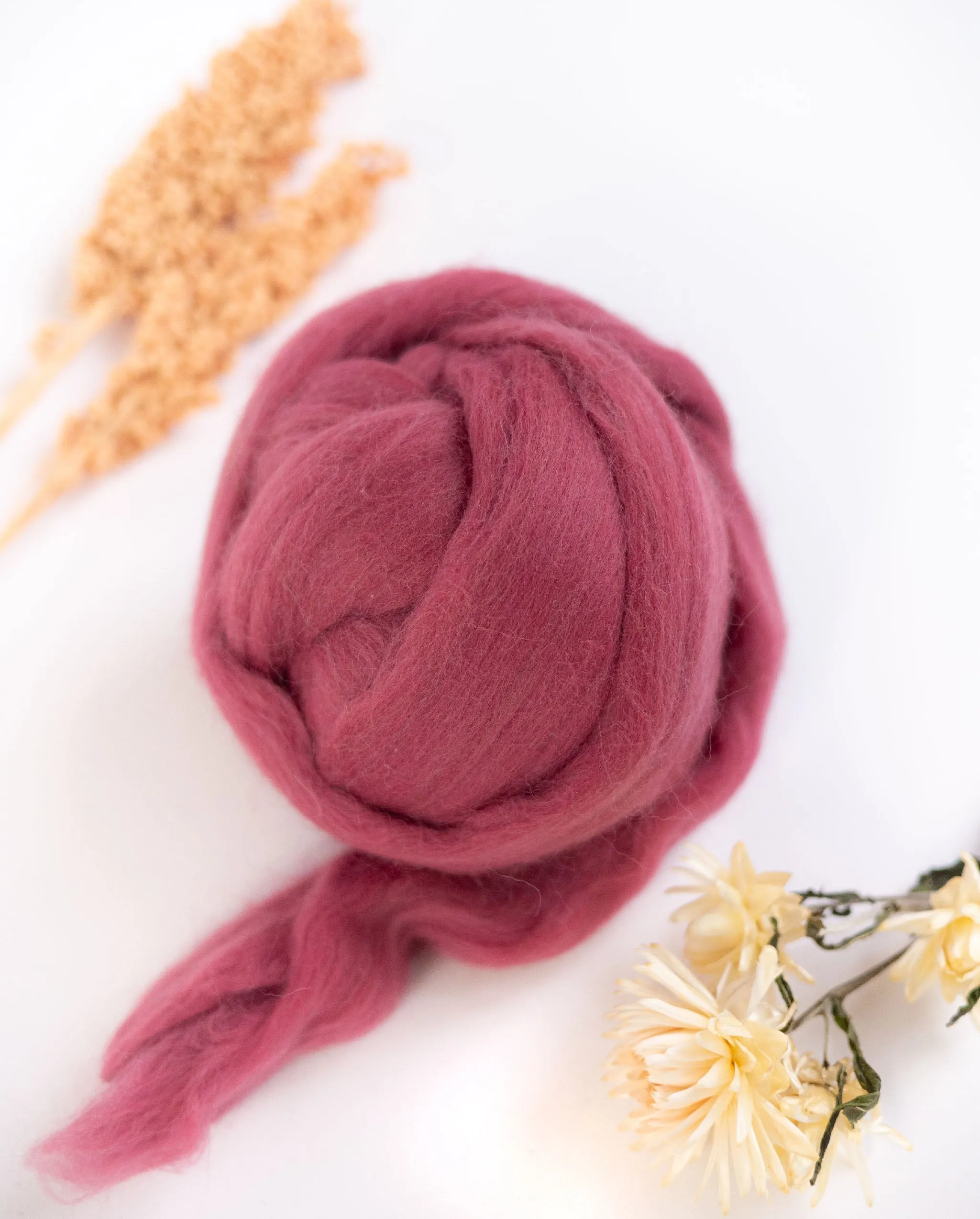 Merino wool roving, 100g