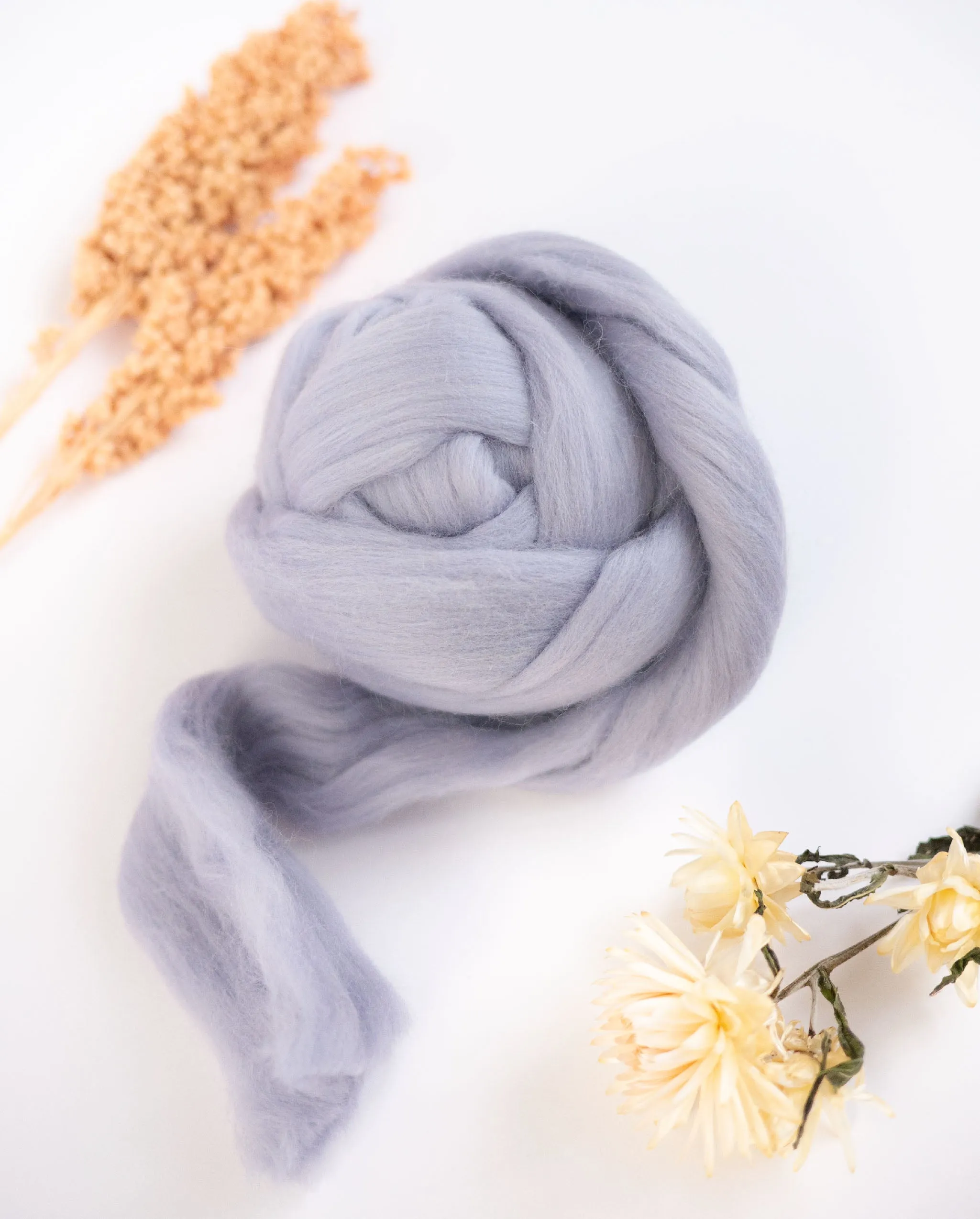 Merino wool roving, 100g
