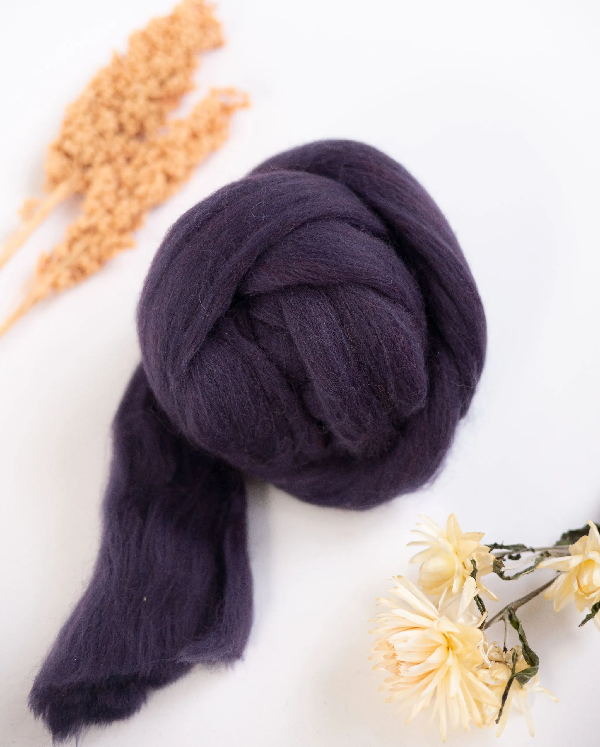 Merino wool roving, 100g
