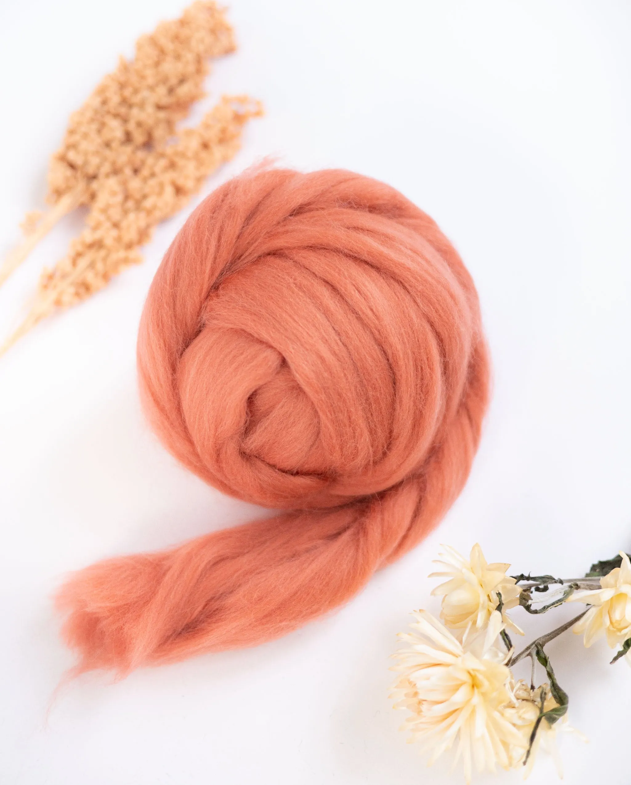 Merino wool roving, 100g