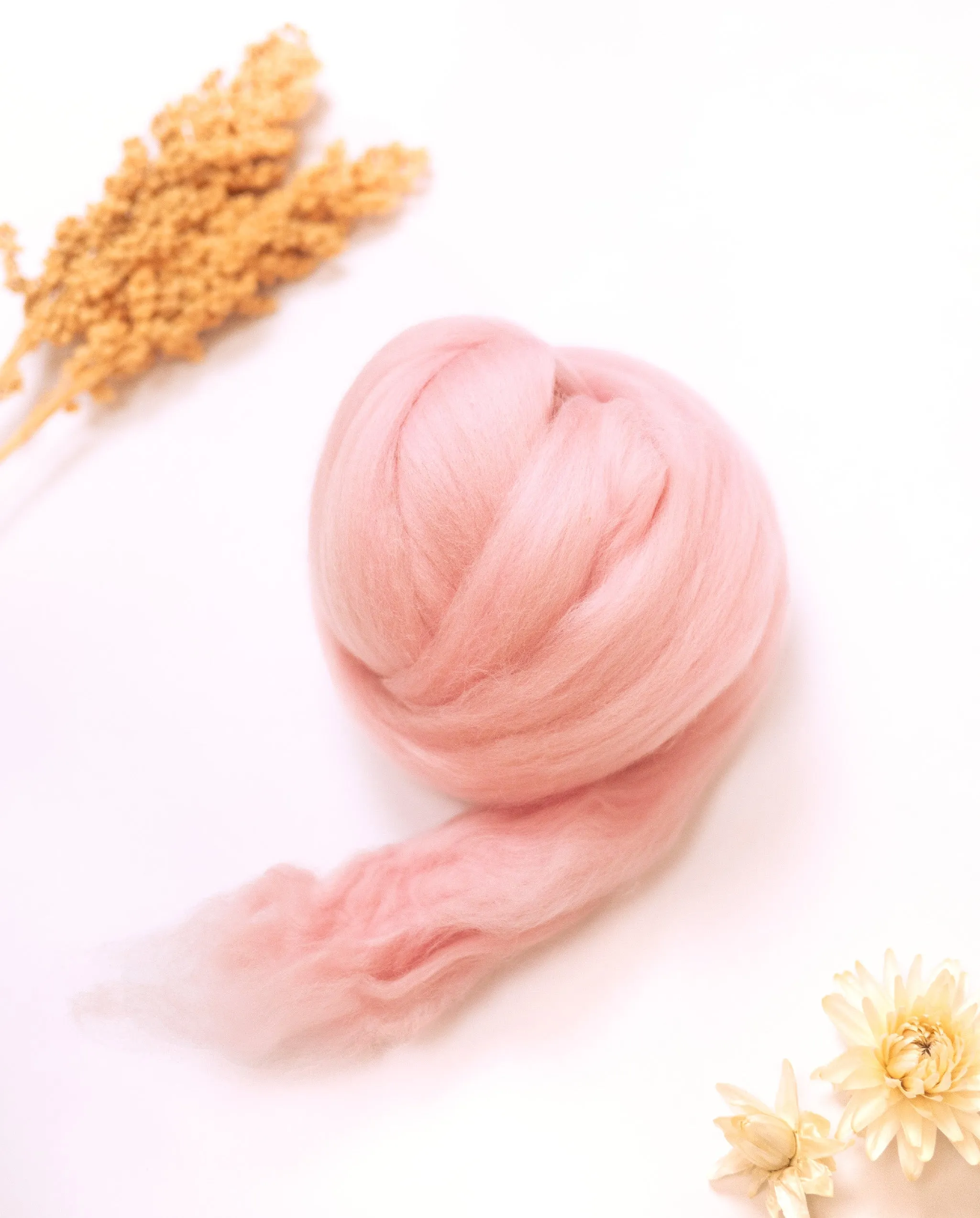 Merino wool roving, 100g
