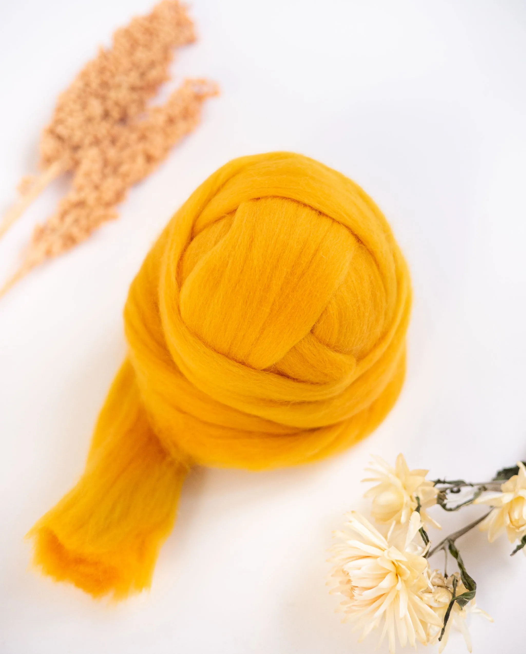 Merino wool roving, 100g