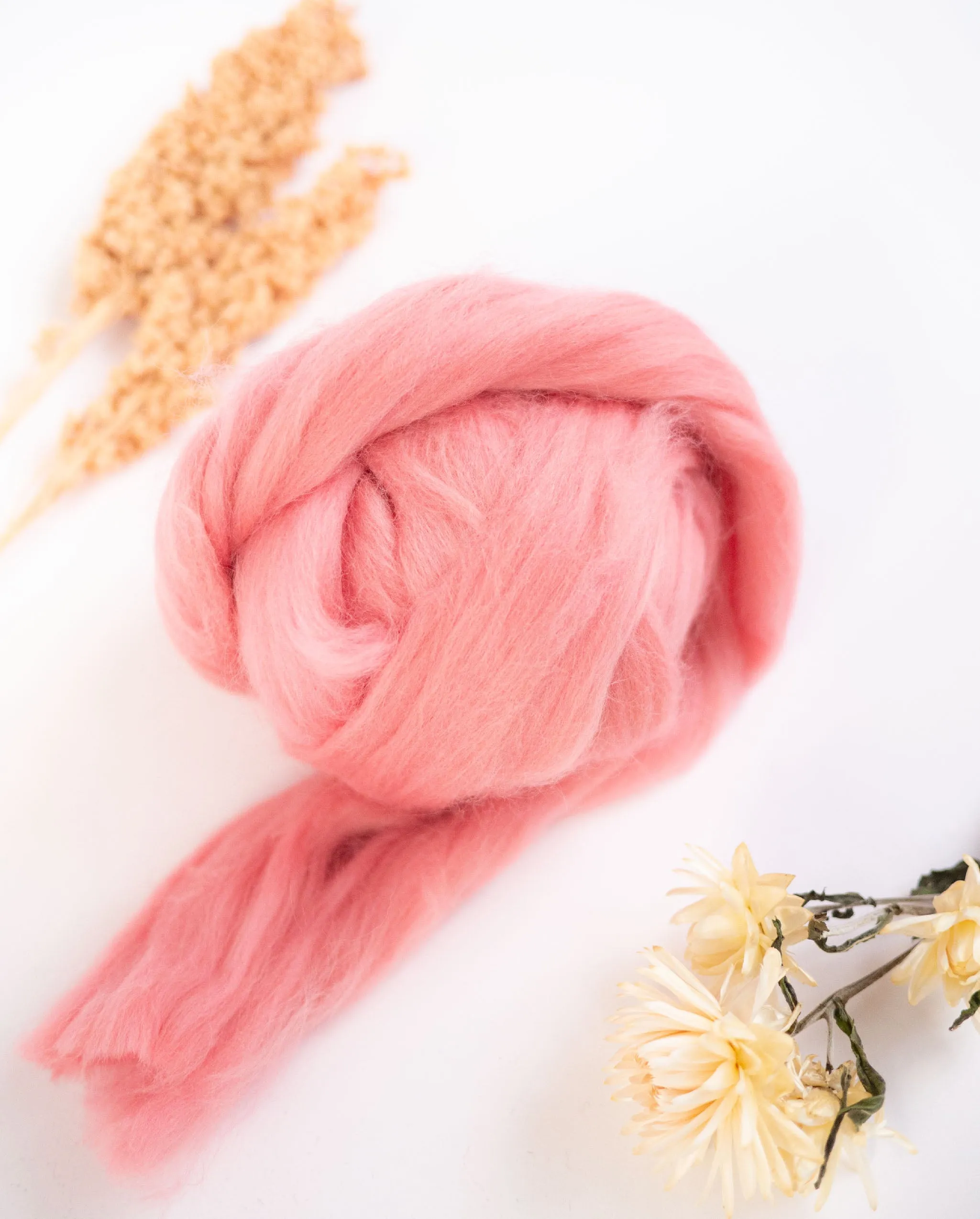 Merino wool roving, 100g