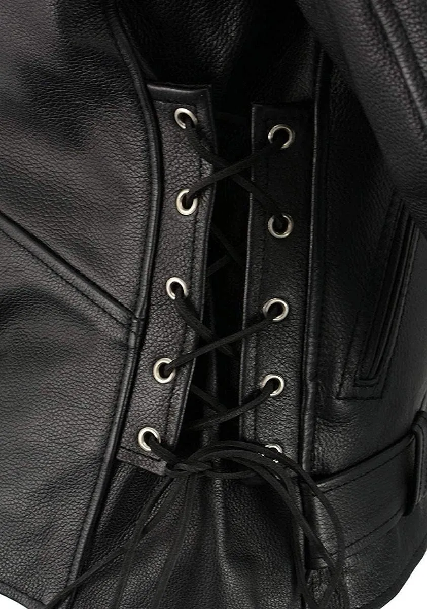Milwaukee Men's Classic Side Lace Motorcycle Jacket