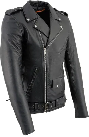 Milwaukee Men's Classic Side Lace Motorcycle Jacket