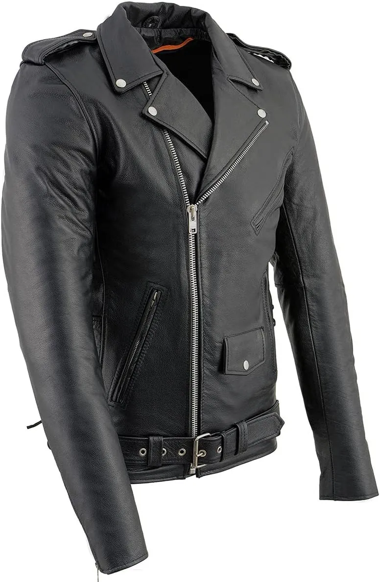 Milwaukee Men's Classic Side Lace Motorcycle Jacket