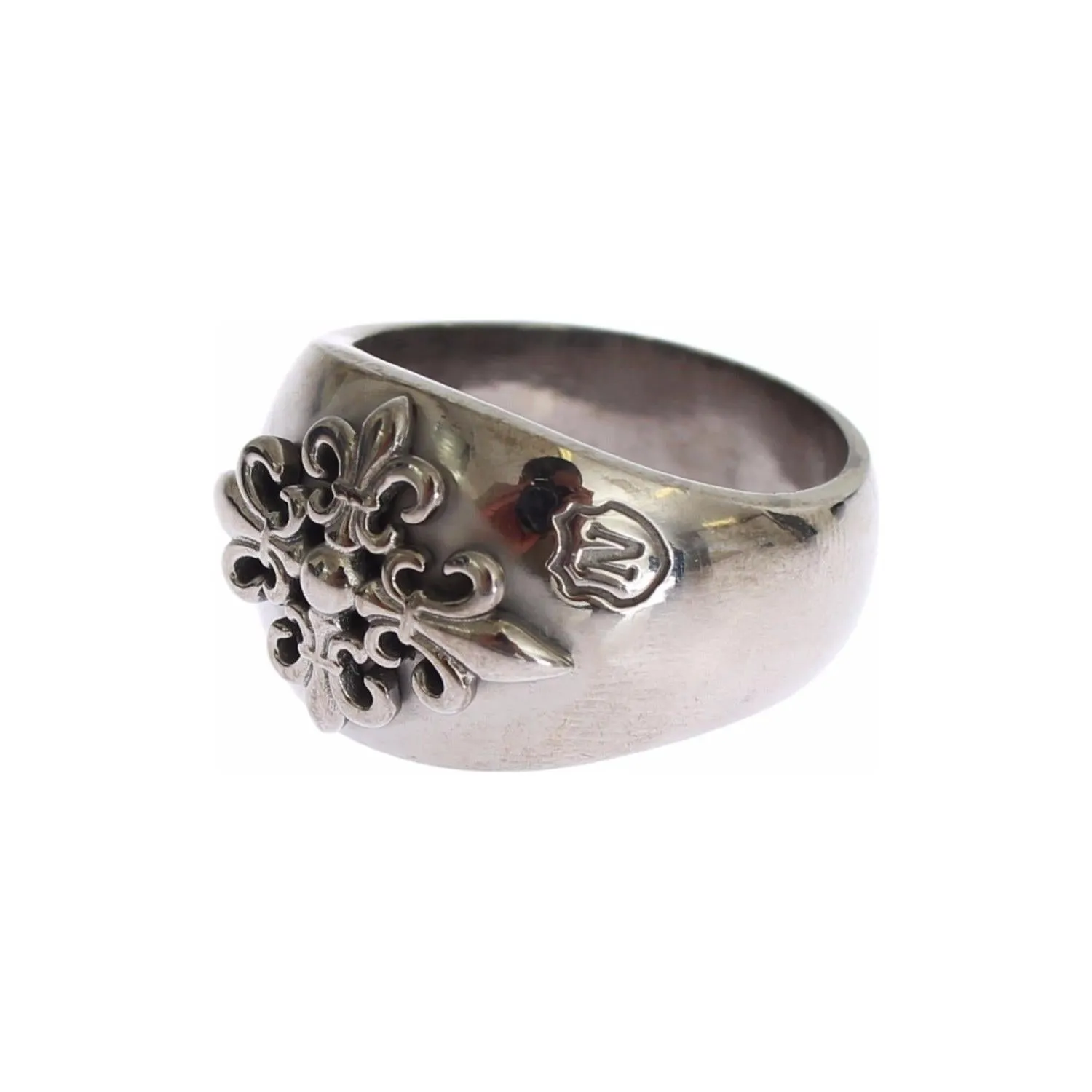 Nialaya Sterling Silver Rhodium Men's Statement Ring
