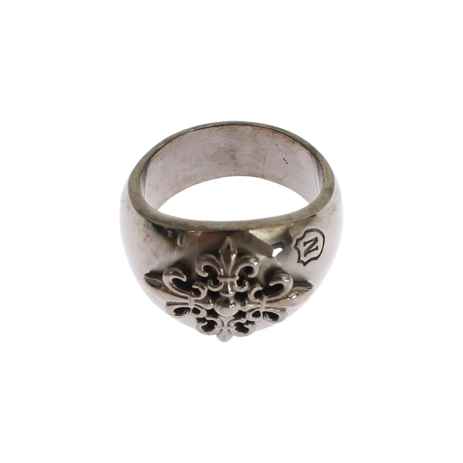 Nialaya Sterling Silver Rhodium Men's Statement Ring