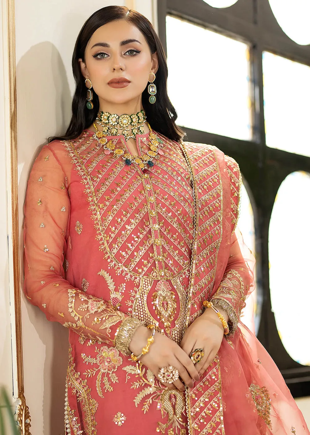 Pink Wedding Formal Suit | Imrozia Premium | Jhalak '23 | I-187 - ULFAT