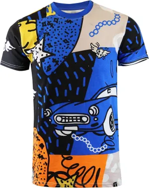 SCREENSHOT Mens Hipster Hip-Hop Urban Modern Tees - NYC Street Fashion Streetwear Stylish Longline Print T-Shirt