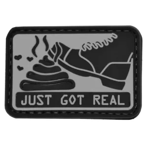 Shit Just Got Real Patch Black/Gray