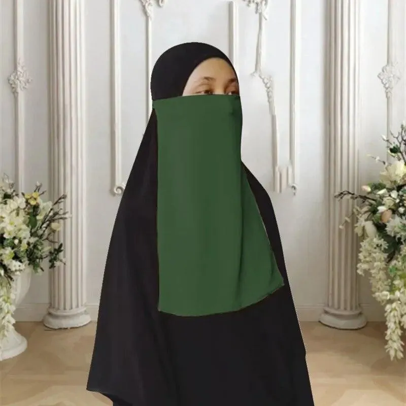 Single Layer Niqab - 16 Colours