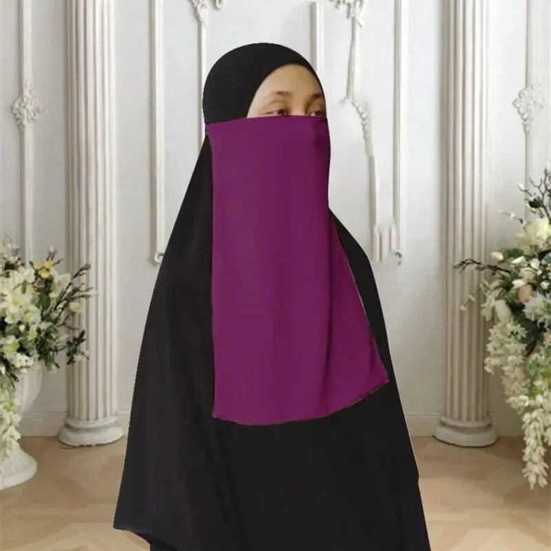 Single Layer Niqab - 16 Colours