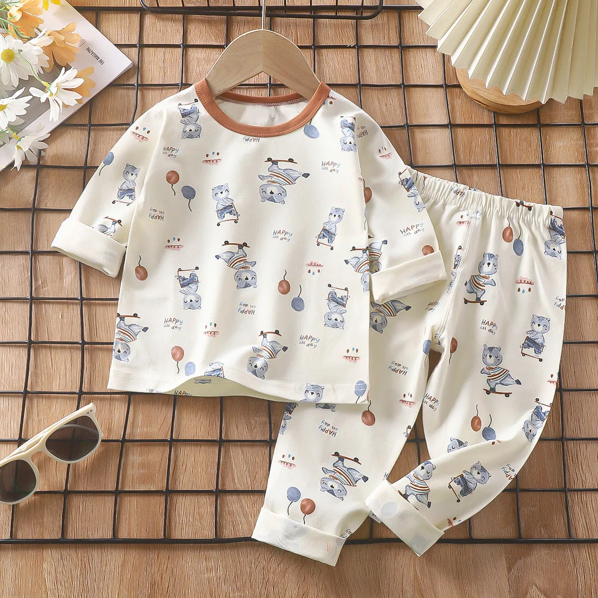 Soft & Breathable Spring Cotton Baby Underwear - Unisex Cartoon Home Wear